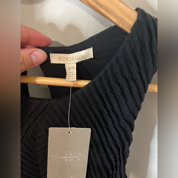 BORDEAUX DRESS — black Anthropologie size XS. - Picture 5 of 9